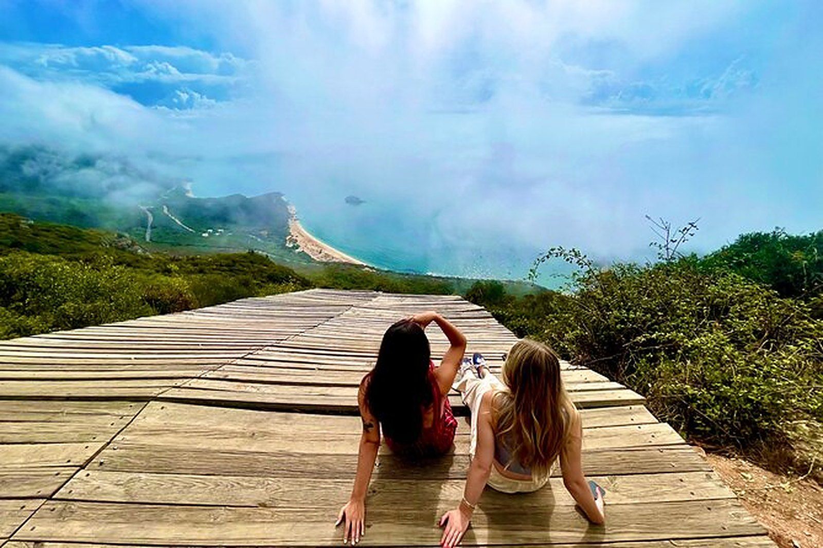Cliff-top viewpoint over the Arrábida Natural Park and the Atlantic
